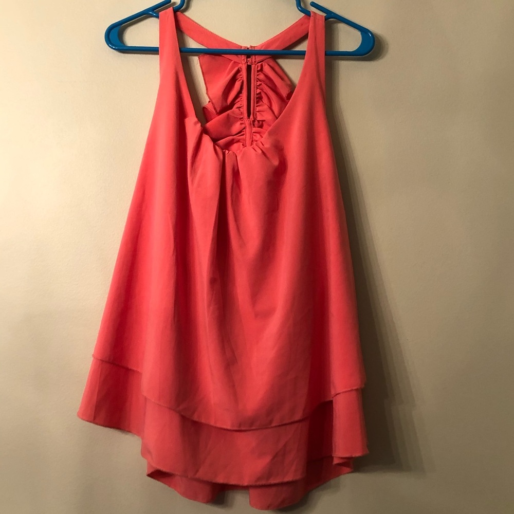 Coral oversized flowy tank